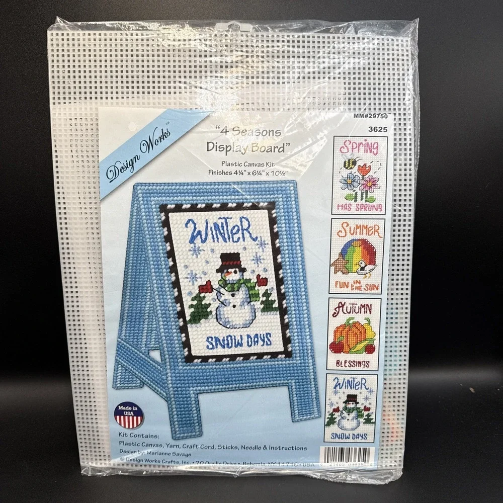 Design Works 4 Seasons Display Board Plastic Canvas Kit New/Sealed